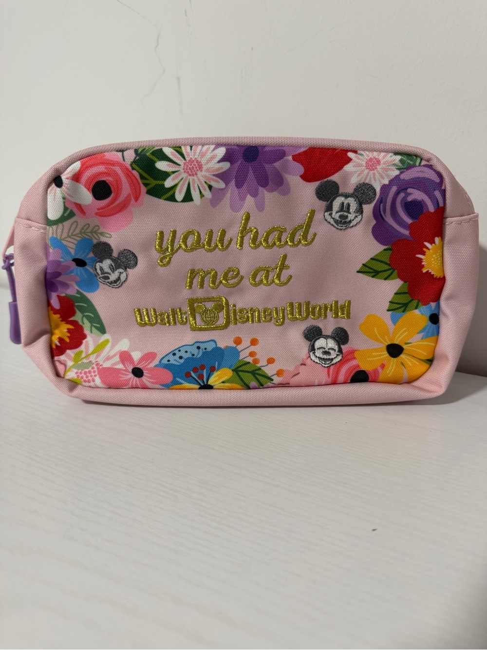 You Had Me at Walt Disney World Mickey Floral Fanny Pack Belt Bag Parks 2025 NEW